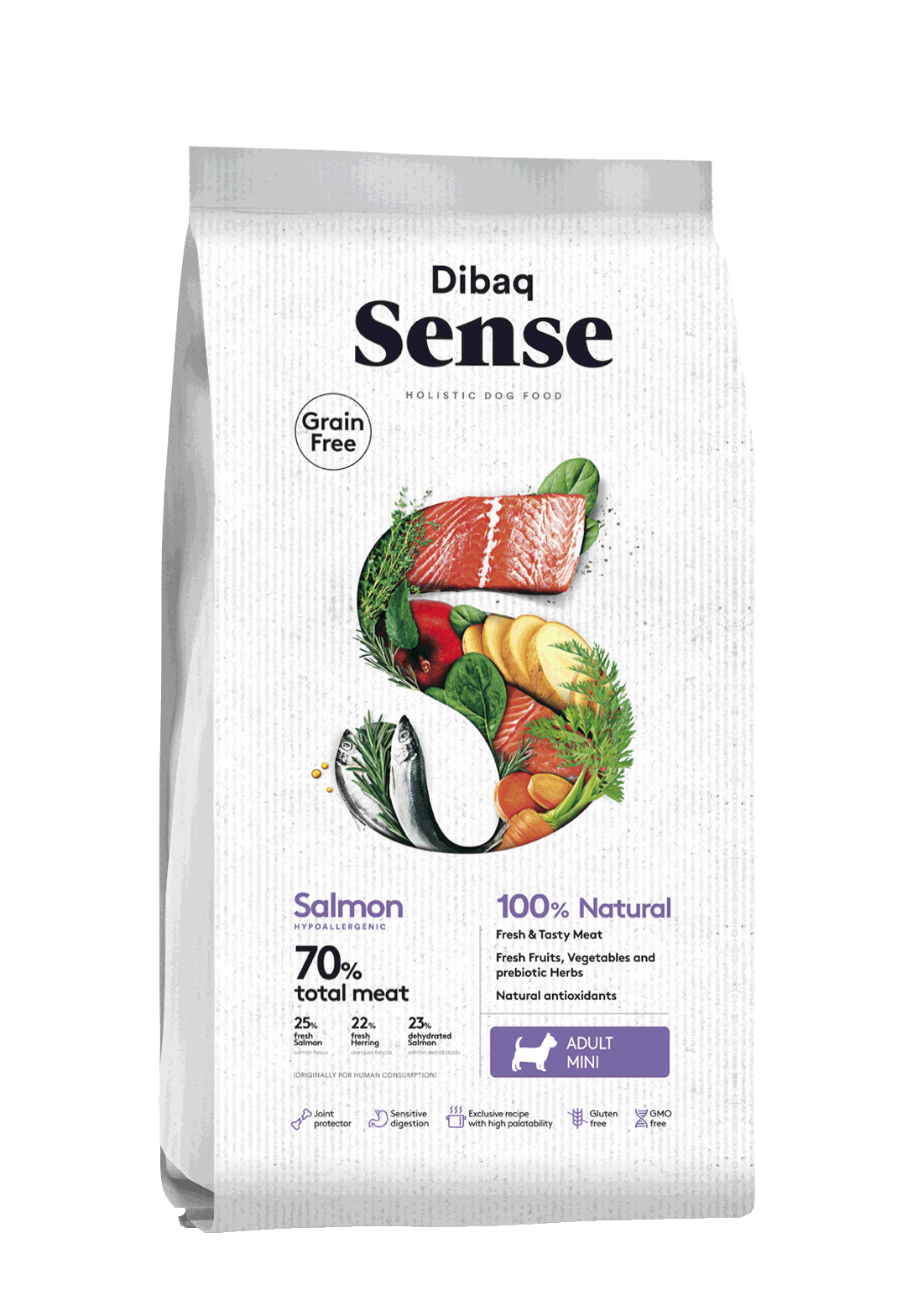 Bild 1 von 1: Dibaq Sense Trockenfutter getreidefrei Lachs MINI 2kg