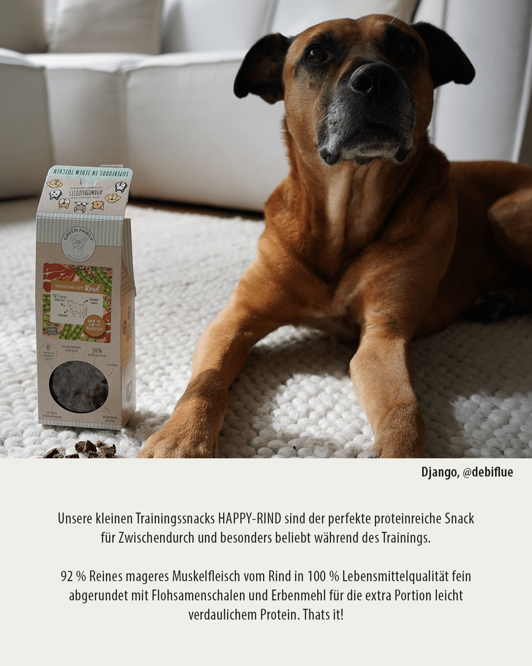 Thumbnail 5: GREEN PAWLY Fleischsnack pur - RIND 250g