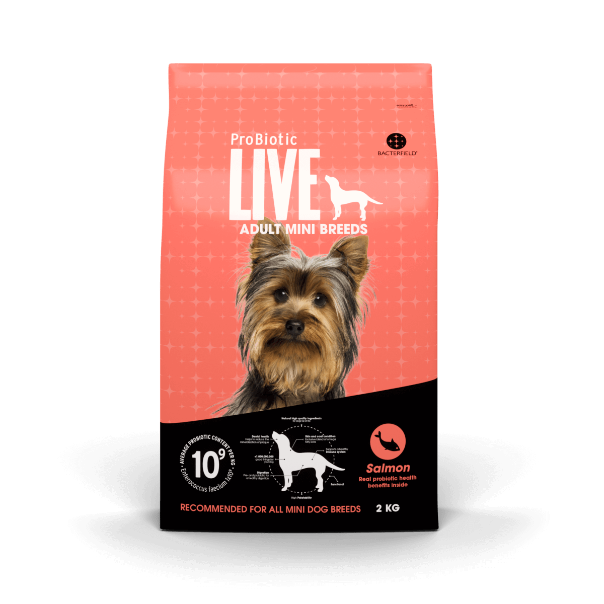 Produktbild von ProBiotic LIVE Adult Mini Breeds Lachs 600g