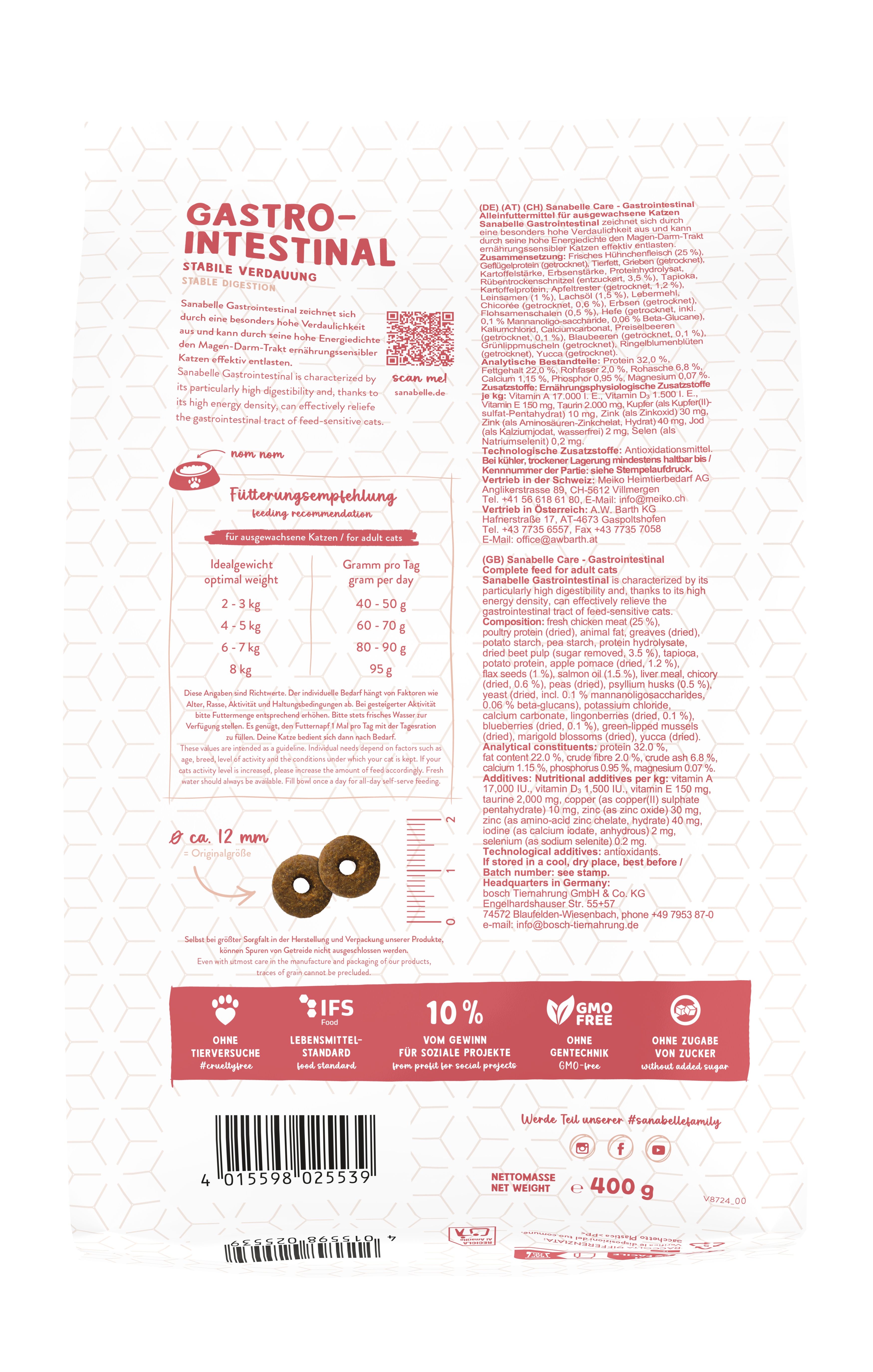 Thumbnail 2: Sanabelle Sanabelle Gastrointestinal – Katzenfutter – getreidefrei – 400g