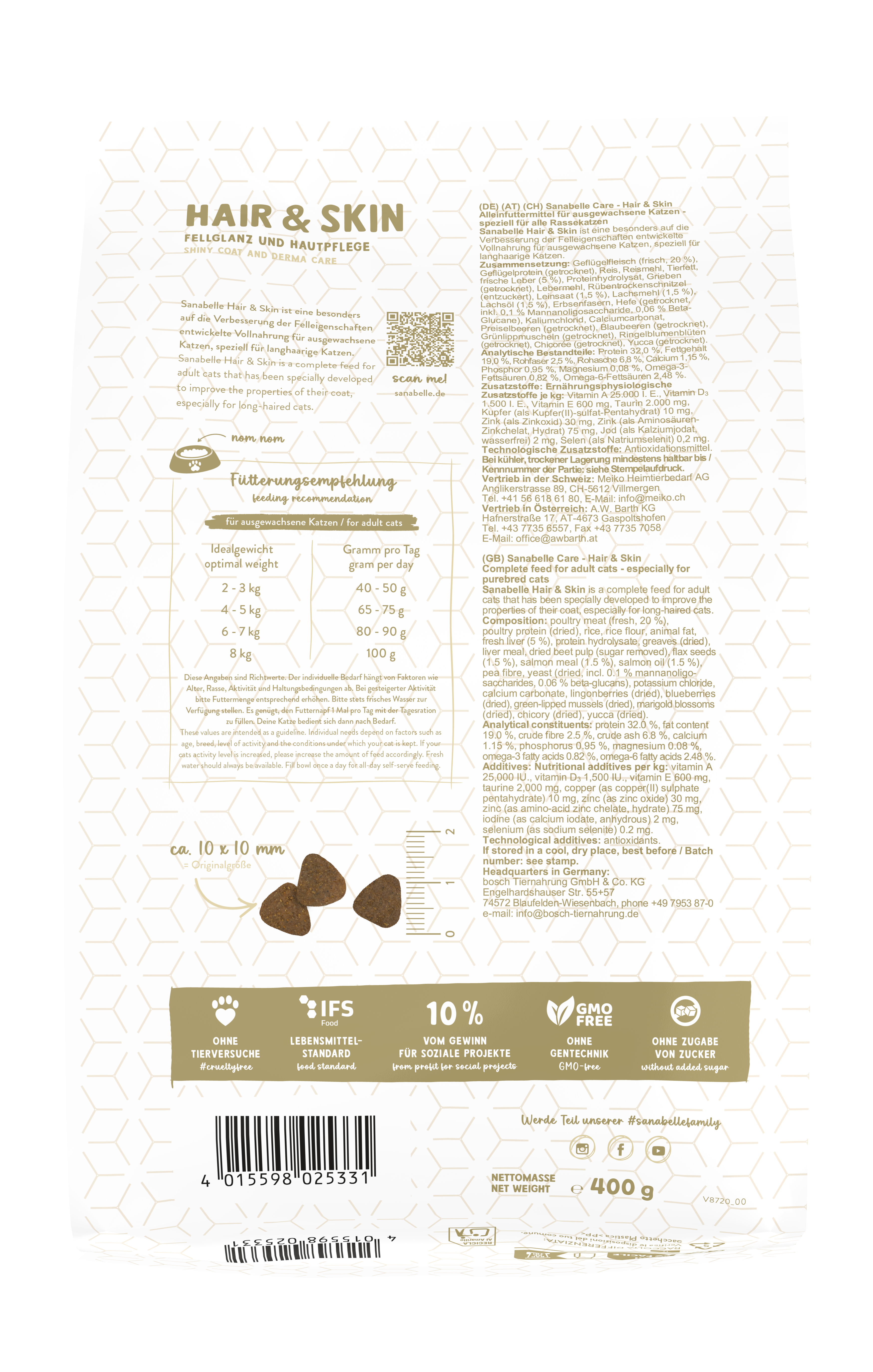 Thumbnail 2: Sanabelle Sanabelle Hair & Skin – Katze Trockenfutter – 400g