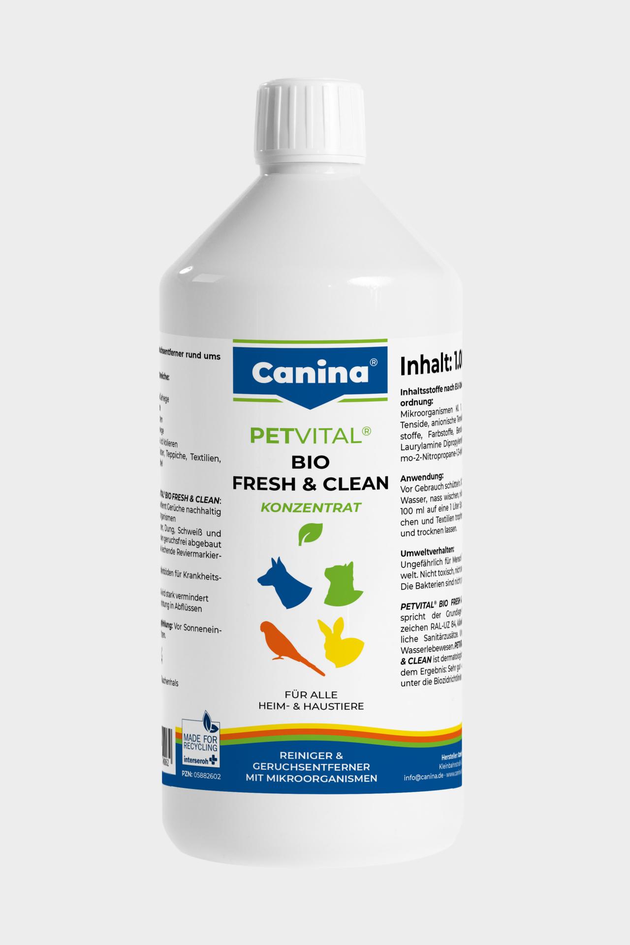 Thumbnail 2: Canina PETVITAL Bio Fresh & Clean Reinigungsmittel für Haustierhaltung 1000 ml
