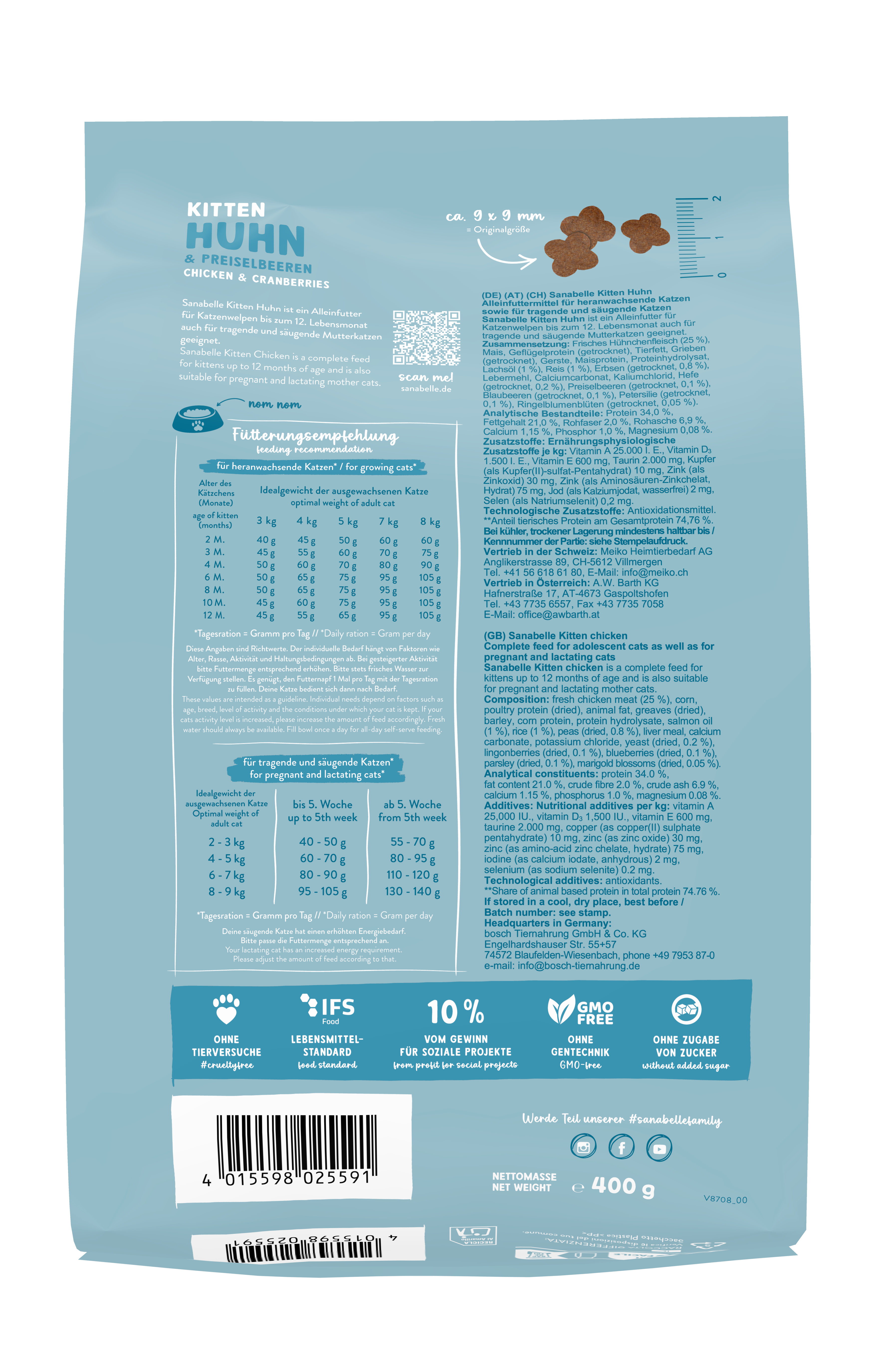 Thumbnail 2: Sanabelle Sanabelle Kitten Huhn – Katze Trockenfutter – 400g