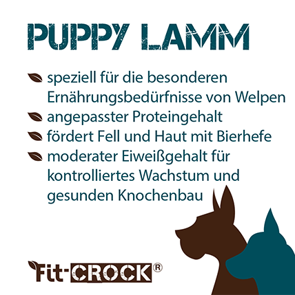 Thumbnail 3: Fit-CROCK® Puppy Lamm 10 kg – Natürliches Trockenfutter für Welpen mit Lammfleisch