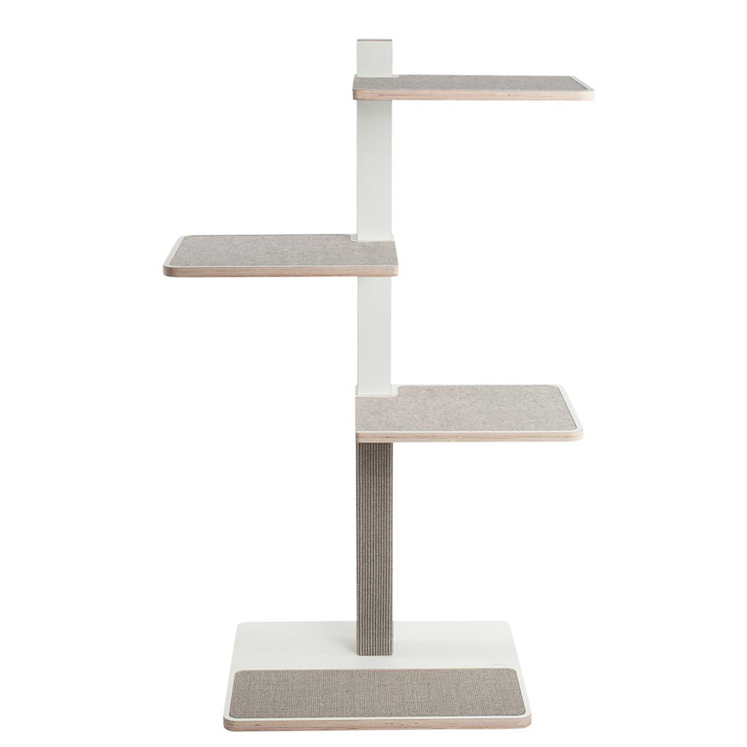 stylecats® Kratzbaum Home weiß 3 Liegeflächen nur unterer Stamm hellgrau/hellgrau, 145 cm