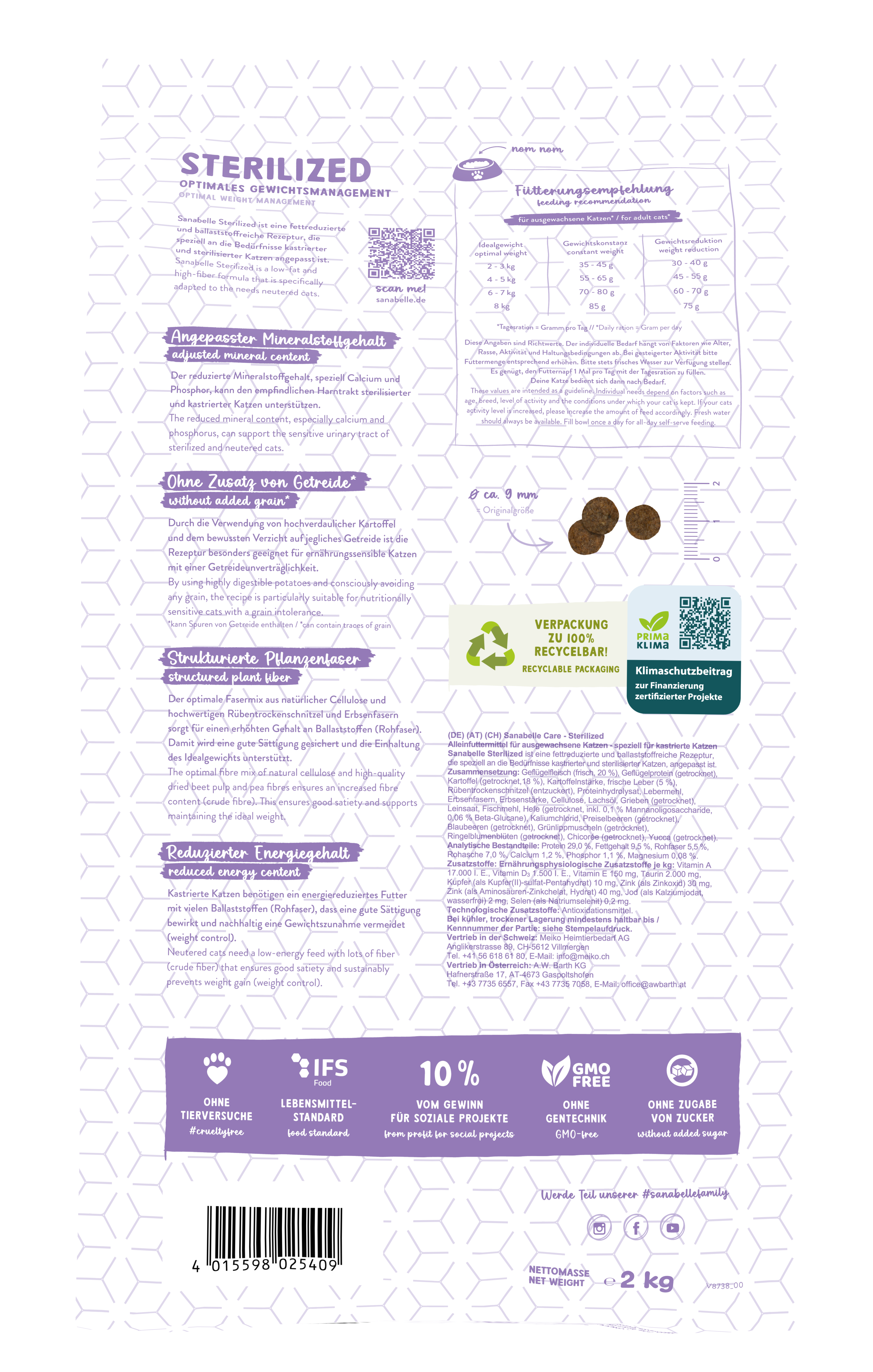 Thumbnail 2: Sanabelle Sanabelle Sterilized – Katze Trockenfutter – 2kg