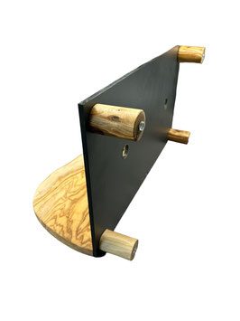 Thumbnail 3: Olivenholz-erleben Futterstation MOUNTAIN, 2 x 1,5 Liter, runde Füße (12cm)