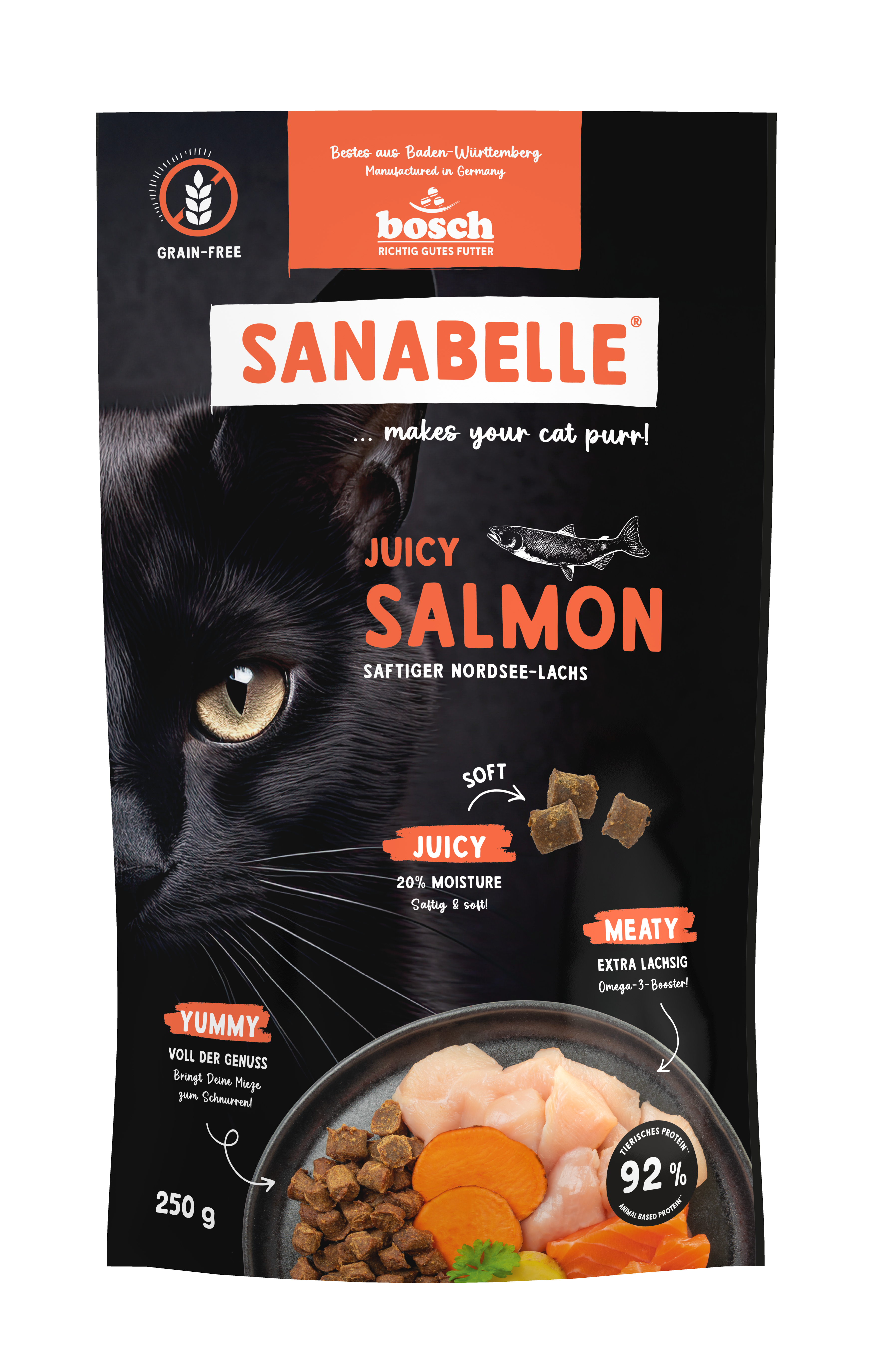 Produktbild von Sanabelle Juicy Nordsee-Lachs – Katze Nassfutter –  250g