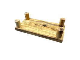 Thumbnail 1: Olivenholz-erleben Futterstation DANDY PLUS 2 x 0,4 Liter, runde Füße (12cm)