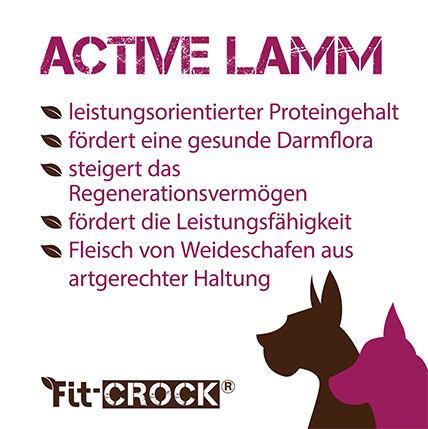 Thumbnail 4: Fit-CROCK® Active Lamm Mini 3 kg – für kleine bis mittelgroße Hunde mit hohem Energiebedarf