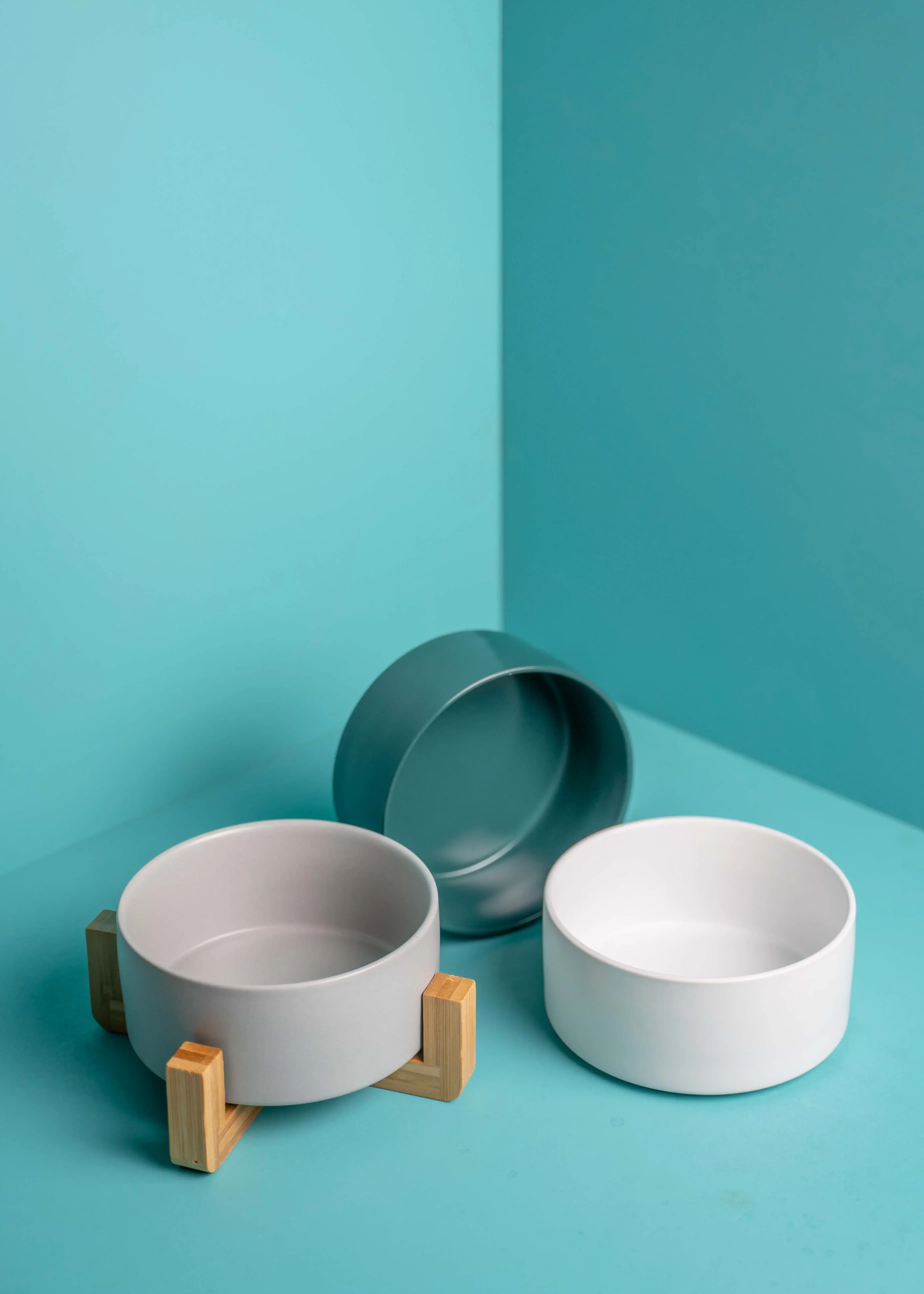 Thumbnail 9: Greenhero Futternapf mit dekorativem Holzfuß | grau