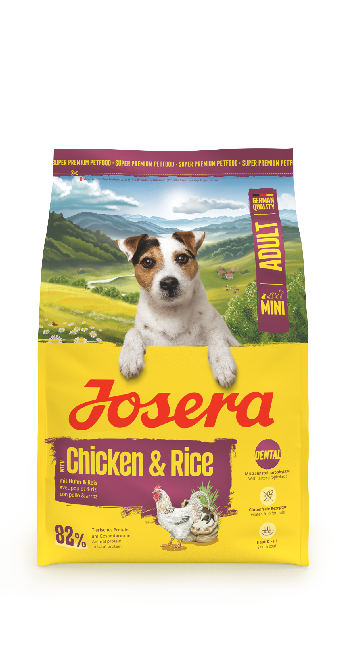 Produktbild von Mini Adult Chicken & Rice, glutenfreies Trockenfutter für ausgewachsene, kleine Hunde, 3kg