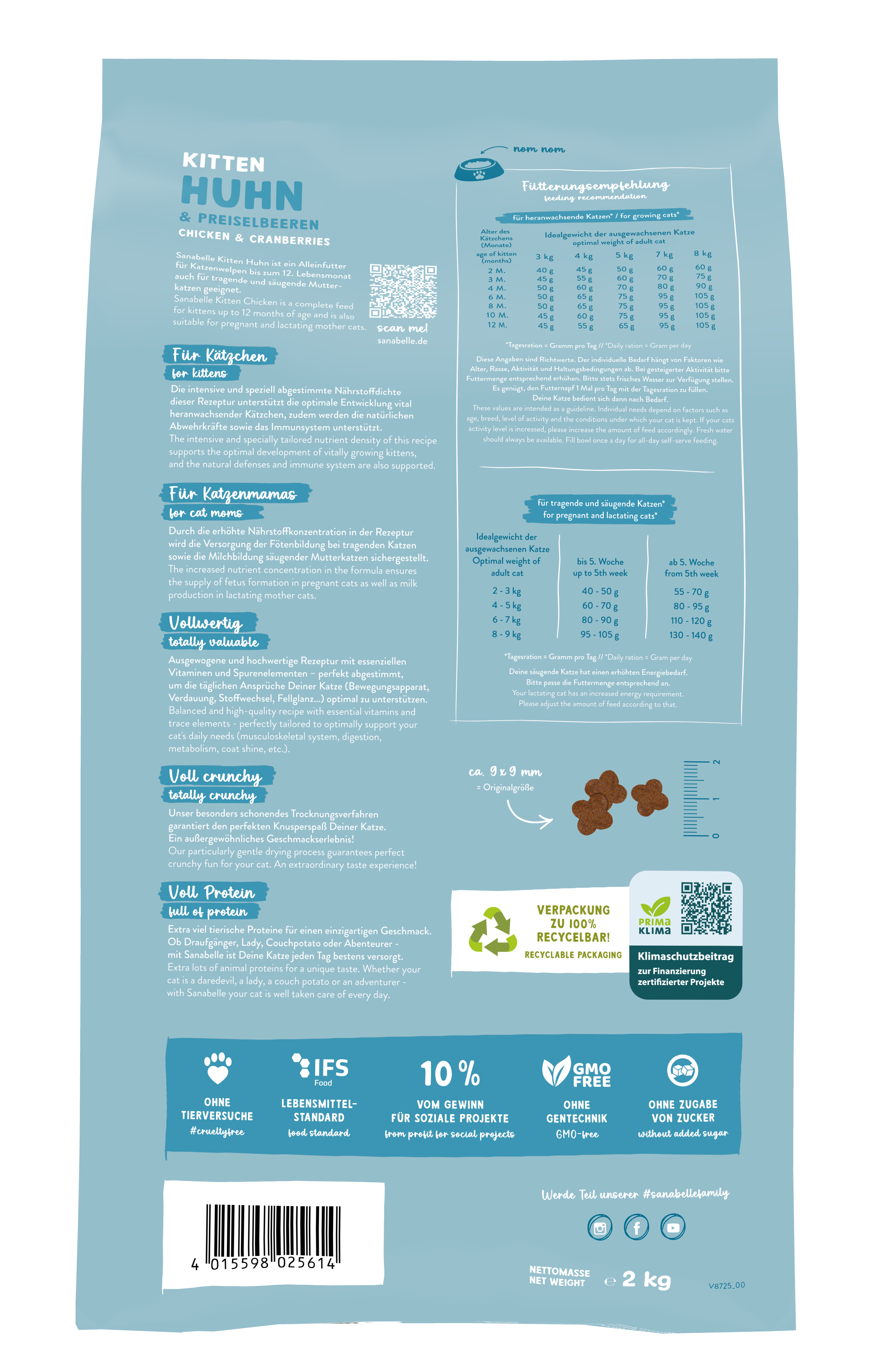 Thumbnail 2: Sanabelle Sanabelle Kitten Huhn – Katze Trockenfutter – 2kg