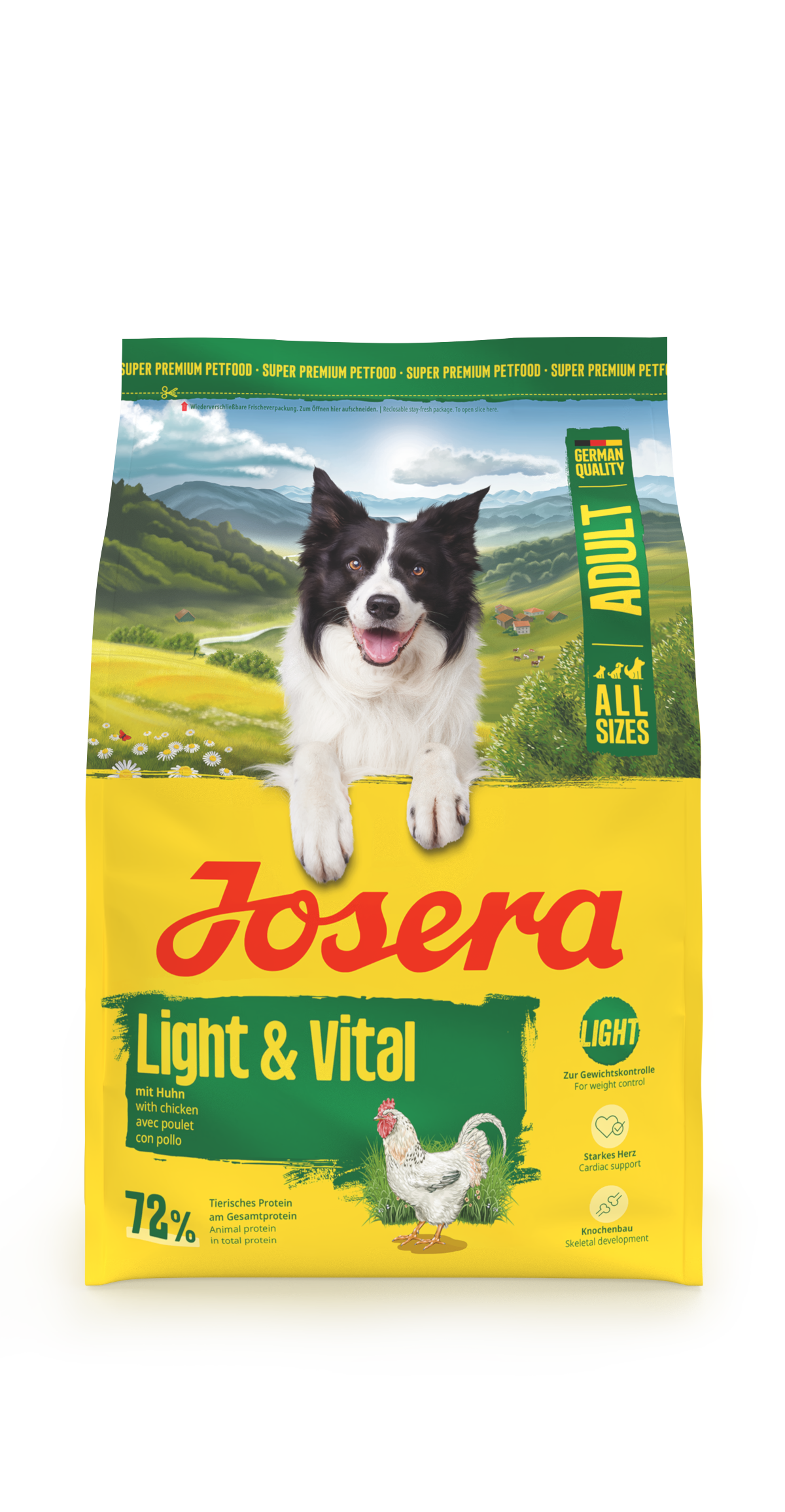 Produktbild von Adult Light & Vital, fettarmes Trockenfutter zur Gewichtskontrolle für ausgewachsene Hunde, 3kg