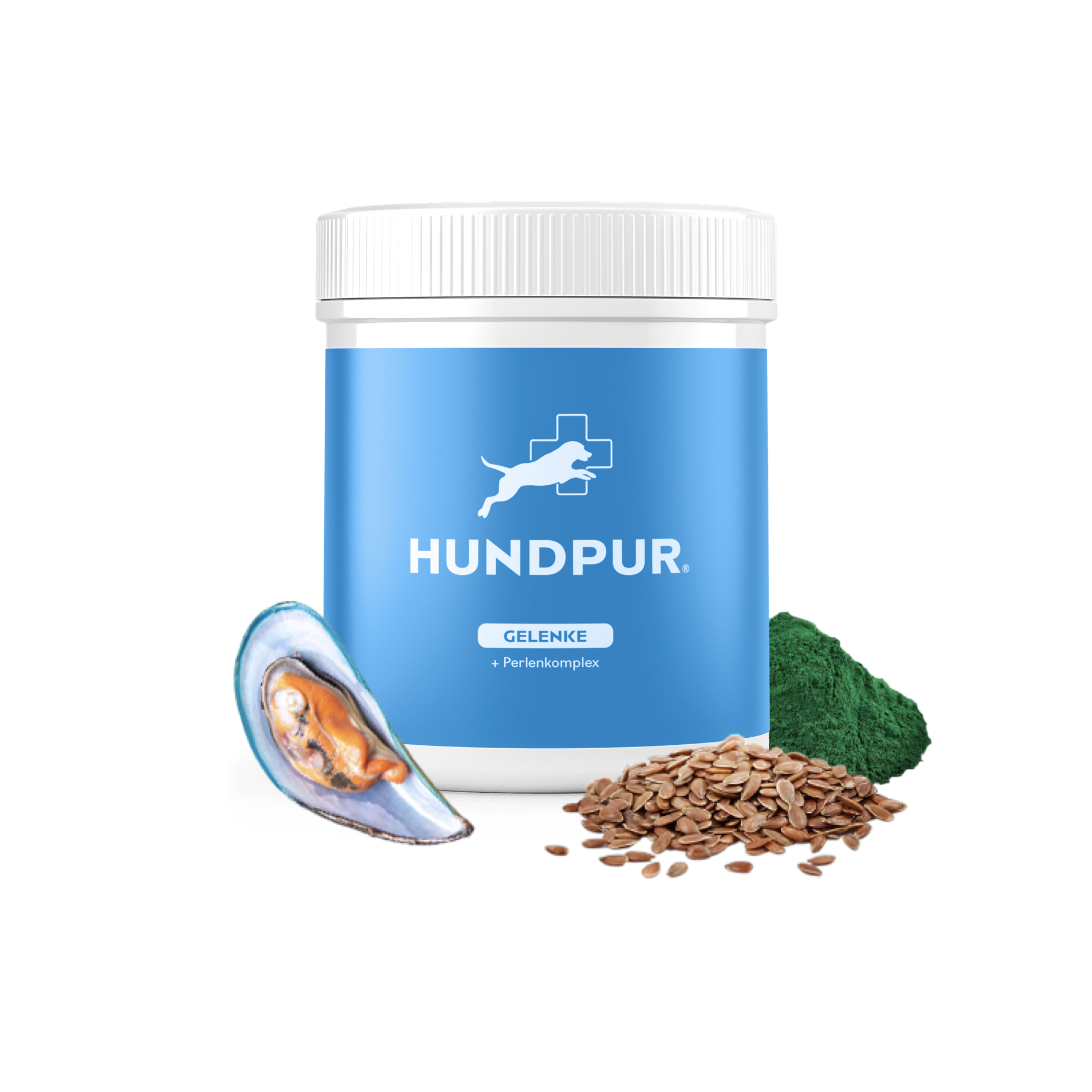 Produktbild von Gelenke mit Perlenkomplex 300 g – Omega‑3‑Pellets mit Grünlippmuschel, Glucosamin & MSM für natürliche Bewegungsfreude