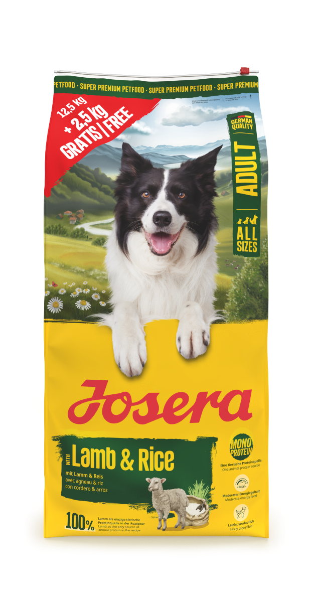 Bild 1 von 1: Josera Josera Lamb&Rice 15 kg  Futter für Hunde aller Rassen – Ausgabe 12,5+2,5 kg
