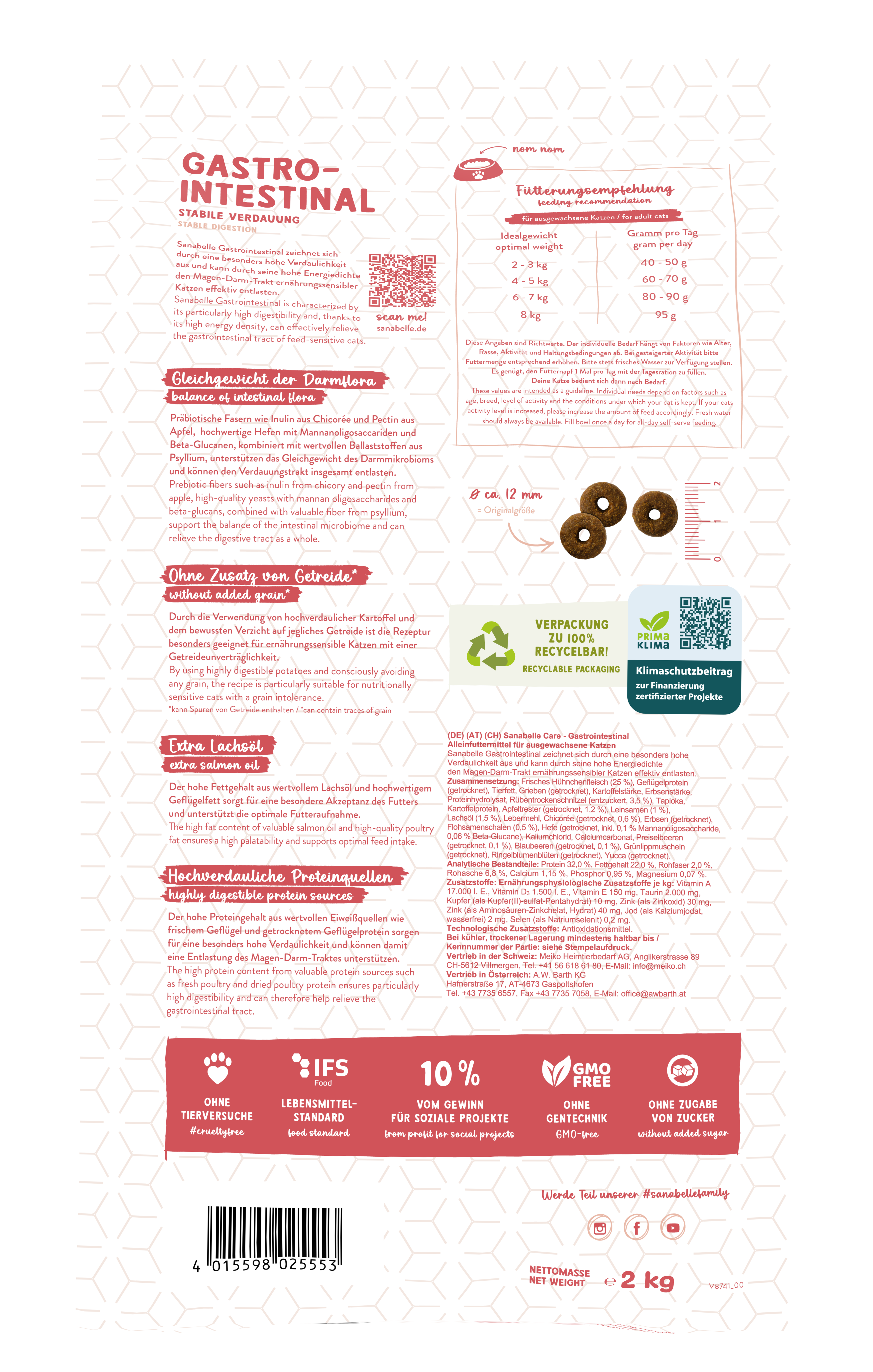 Thumbnail 2: Sanabelle Sanabelle Gastrointestinal – Katzenfutter – getreidefrei – 2kg