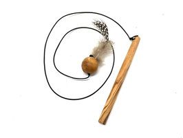 Thumbnail 2: Olivenholz-erleben Katzenangel aus Olivenholz - 100% Natur