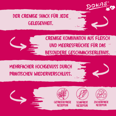 Thumbnail 2: Dokas Snack-Creme Huhn & Garnele 14x 90g Multipack