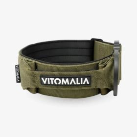Vitomalia Extreme EditionTaktisches Hundehalsband mit belastbarer Schnalle & Magnet Handgriff - Khaki