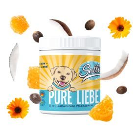 Sollis Pure Liebe - Pfotenbalsam für Hunde mit 3 in 1 Funktion für Pfoten, Nase & Haut 130 ml