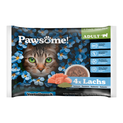 Pawsome!® Pawsome!® Adult Lachs 85g 4er Flowpack