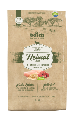 bosch Tiernahrung Heimat Simmentaler Landrind –getreidefreies Hundefutter – 2,4kg