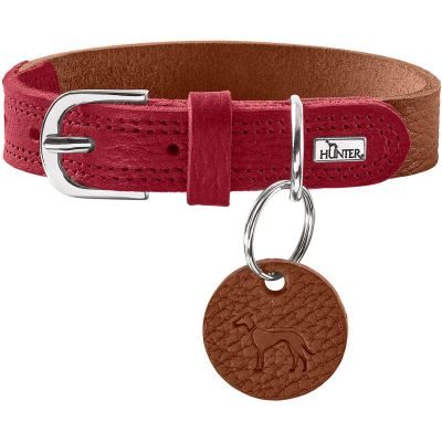 HUNTER Halsband Karlby M-L (60), cognac/rot