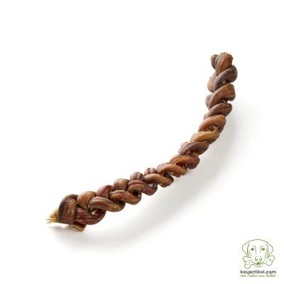 kauartikel.com Ochsen-Ziemer, geflochten lang - Hunde-Kauartikel - Hunde-Snack - Kausnack vom Ochsen - Leckerli vom Rind