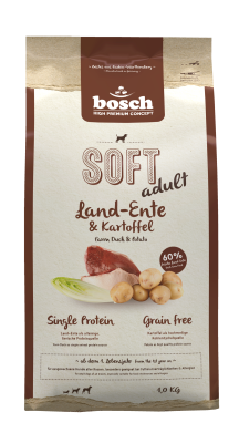 Bild 1 von 1: bosch Tiernahrung HPC SOFT Ente & Kartoffel – getreidefrei Hundefutter – 1kg