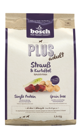 bosch Tiernahrung HPC PLUS Strauß&Kartoffel  – getreidefreies Hundefutter – 2,5kg