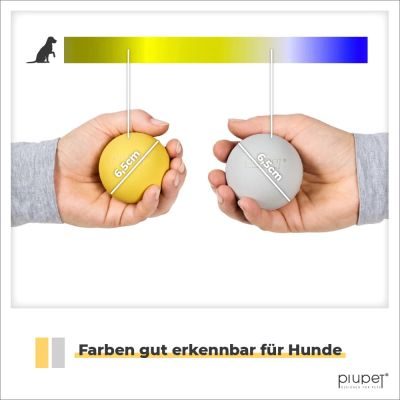 Thumbnail 4: PIUPET Hundebälle I 6,5cm Durchmesser I Inkl. Beutel zum Verstauen I 2er Ball-Set I Hundespielzeug Ball I Hundeball bissfest I Hundespielbälle