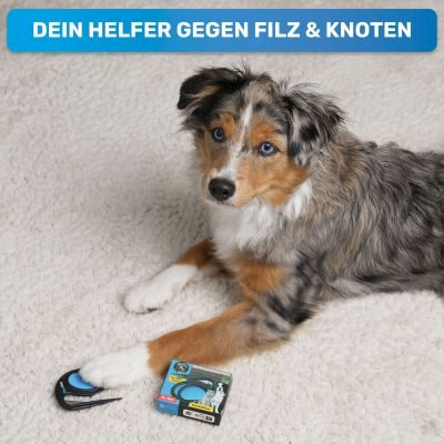 Thumbnail 2: BluePet Knotenmesser / Entfilzungsmesser / Knotenentferner bei festen Knoten & verfilztes Fell entfernen für Hunde & Katzen, Pflegemesser mit scharfer Klinge