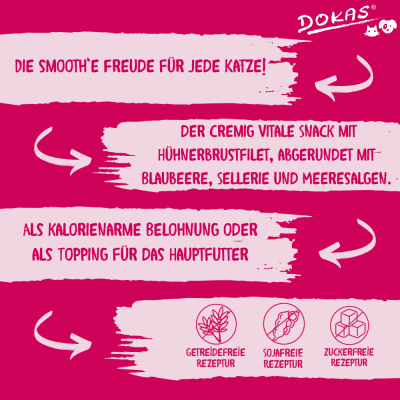 Thumbnail 2: Dokas Hühnchen-Smoothie Katzenfutter-Topping 8x 120g Multipack