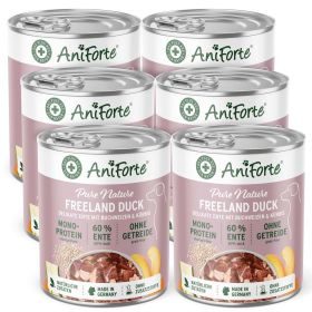 AniForte Nassfutter Freeland Duck - "Ente mit Buchweizen" 6 x 800 g