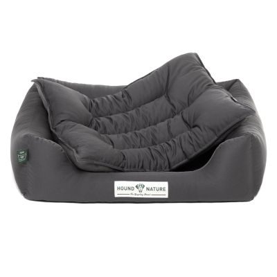 Thumbnail 2: HOUND&NATURE SET: Hundebett LUZERN S dunkelgrau+ wasserfestem kuscheligen Fleece-Matratzenüberzug