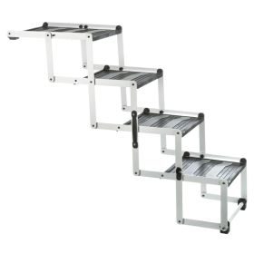 TRIXIE 4-stufige Falt-Treppe, Aluminium/Kunststoff/TPR