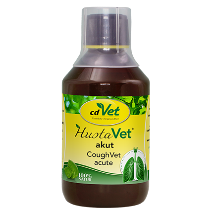 cdVet HustaVet akut 250 ml – Flüssiges Ergänzungsfuttermittel für Pferde