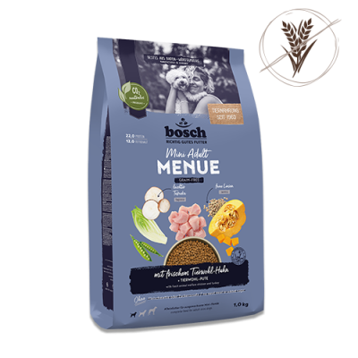 Thumbnail 1: bosch Tiernahrung HPC MENUE Mini Tierwohl-Huhn – für kleine Hunde – 1kg