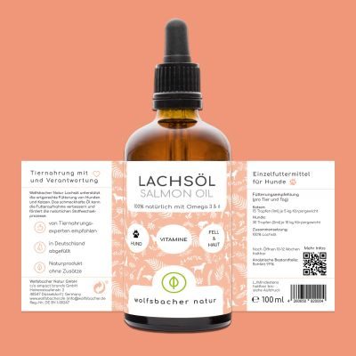 Thumbnail 11: Wolfsbacher Natur Natürliches Lachsöl für Hunde & Katzen 250ml