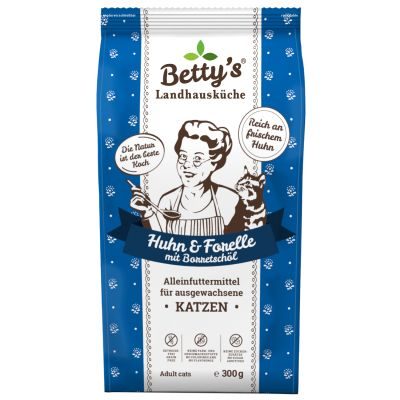 Betty's Landhausküche Betty's Landhausküche für Katzen Trockenfutter Huhn & Forelle 300g