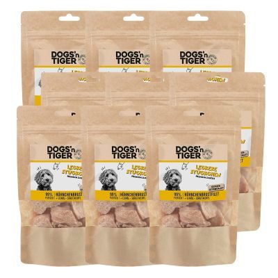 Thumbnail 4: Dogs'n Tiger Dogs´n Tiger Adult, Hunde Snacks, Leckere Stückchen, Leckerlies, 99% gefriergetrocknetes Hühnchenbrustfilet