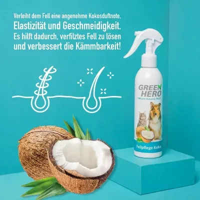 Thumbnail 5: Greenhero GreenHero® Kokos Fellpflege 250ml mit Kokoswasser gegen Verfilzungen
