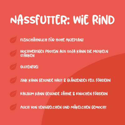 Thumbnail 3: Vutter! Vutter! | Hundefutter vegan | 6 x 400g | Nassfutter: Wie Rind | Glutenfrei | Alleinfuttermittel | bedarfsdeckend | veganes Hundefutter