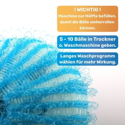 Thumbnail 3: BluePet Wäschebälle für Waschmaschine: Entfernt Tierhaare, Fusseln & Flusen im Wäschetrockner - Haarfänger, Trocknerbälle, Fusselbälle, Tierhaarentferner