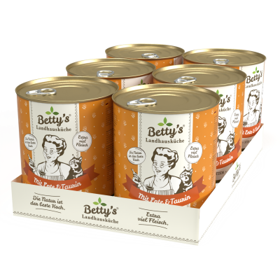 Thumbnail 1: Betty's Landhausküche Mit Ente 800g x 6 Katze