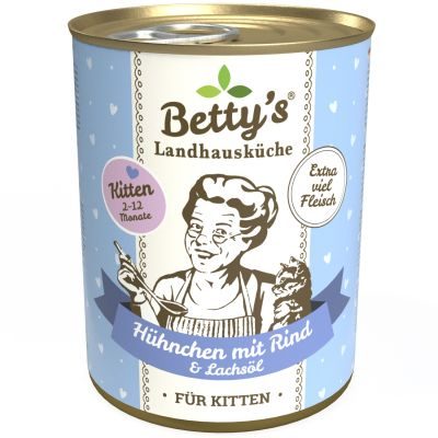 Thumbnail 1: Betty's Landhausküche für Kitten Hühnchen mit Rind 400g x 12