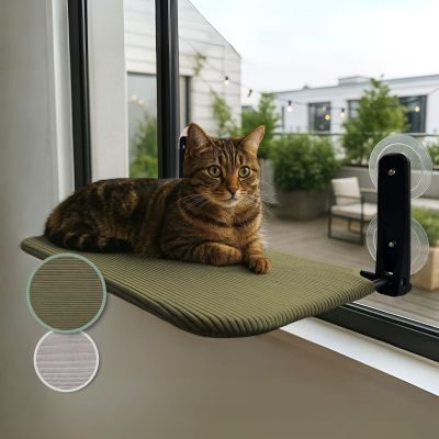 Thumbnail 3: PIUPET Katzenfensterliege I Klappbare Katzenliege mit Saugnäpfen I Wendbare Hängematte für Fenster I bis 20 kg