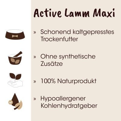Thumbnail 5: Fit-CROCK® Active Lamm Maxi 3 kg – Kaltgepresstes Trockenfutter für aktive Hunde