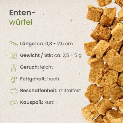 Thumbnail 4: kauartikel.com Enten-Würfel - Hunde-Kauartikel - Hunde-Snack - Trainings-Kausnack - Leckerli von der Ente